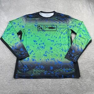 Koofin Shirt Mens‎ 2XL XXL Green Performance Fishing Offshore Long Sleeve